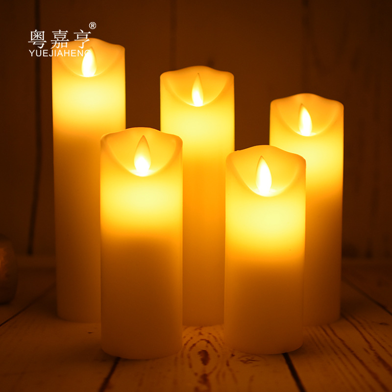 斜口摇摆电子蜡烛灯浪漫生日表白创意布置求婚led灯仿真假石蜡灯